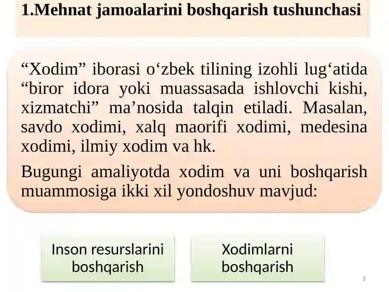 Mehnatni boshqarish 3