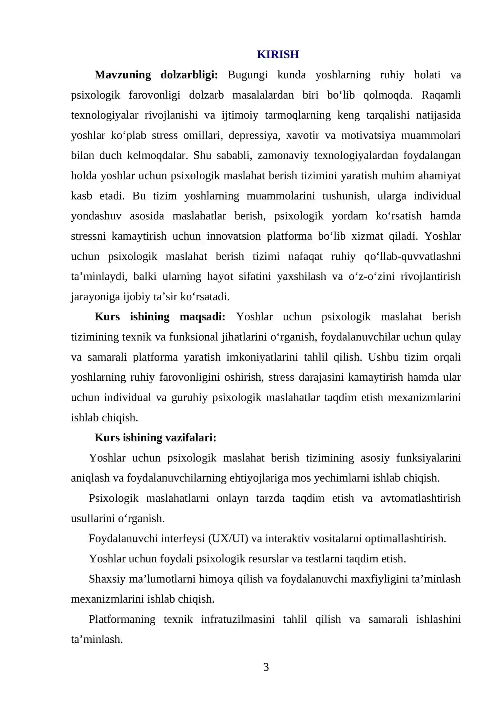 YOSHLAR UCHUN MASLAHAT BERISH TIZIMI ( PSIXOLOGIYA) 3