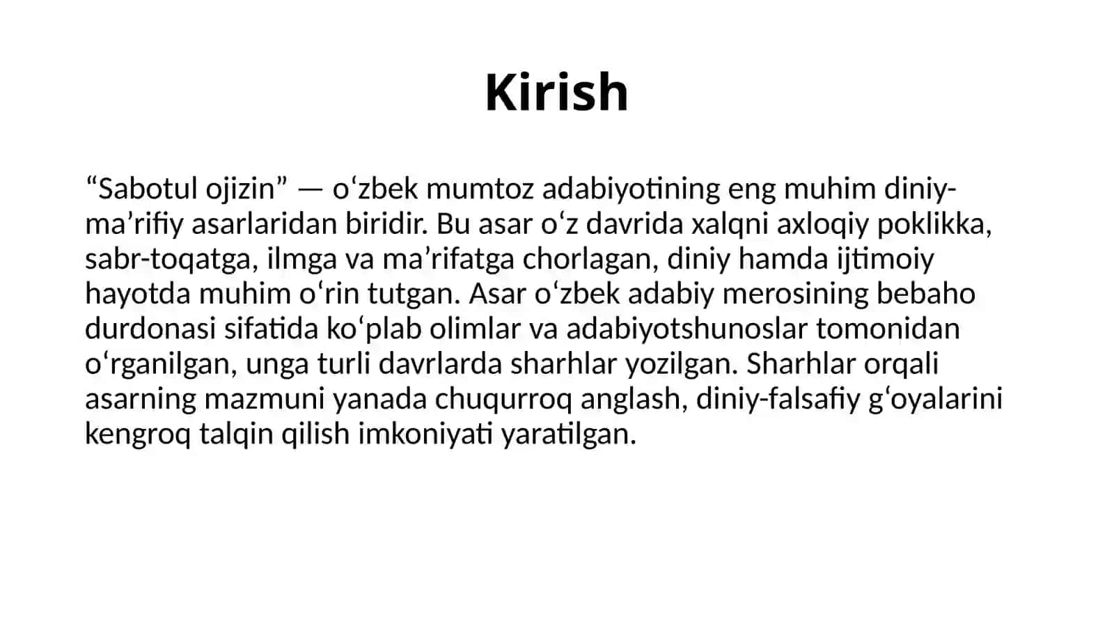Sharhlarning adabiyotshunoslikdagi ahamiyati 3