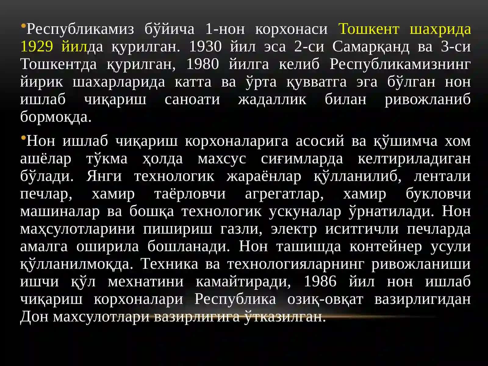 Нон Махсулотлари Ишлаб Чиқариш Технологияси 3