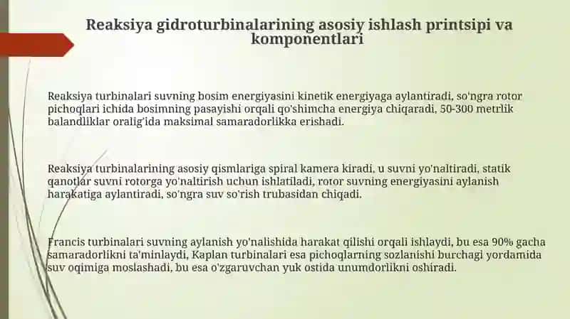 Reaktiv gidrotrubinalarning ishlash jarayoni 3