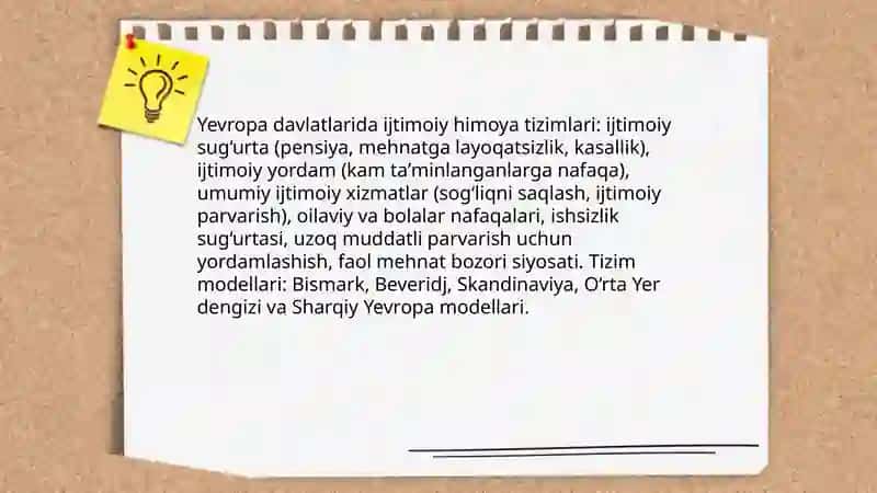Yevropa davlatlarida ijtimoiy himoya 3