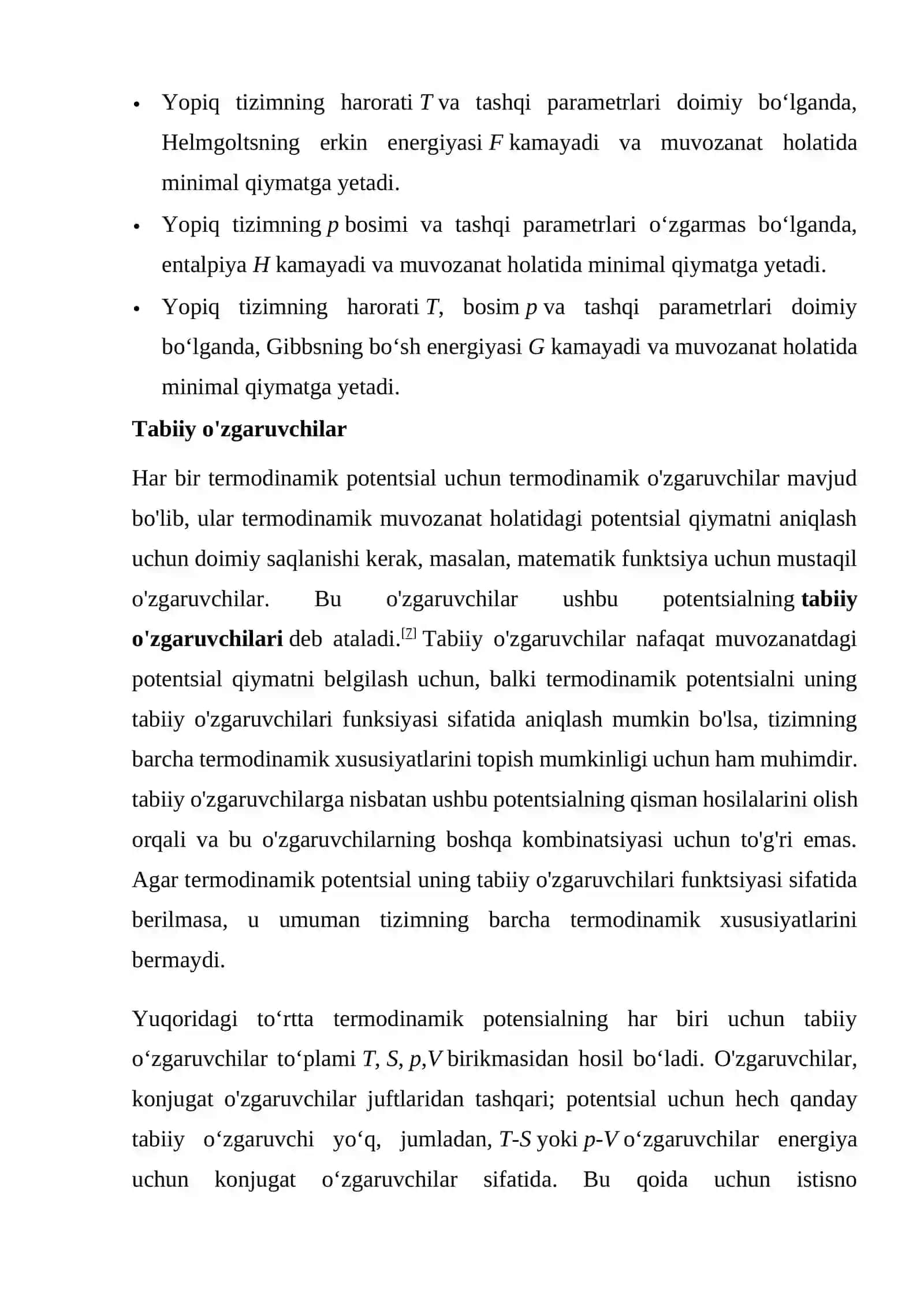 Termodinamik potensiallar 3