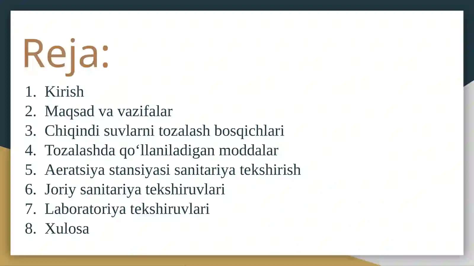 Chiqindi suvlarni tozalash bosqichlari 3
