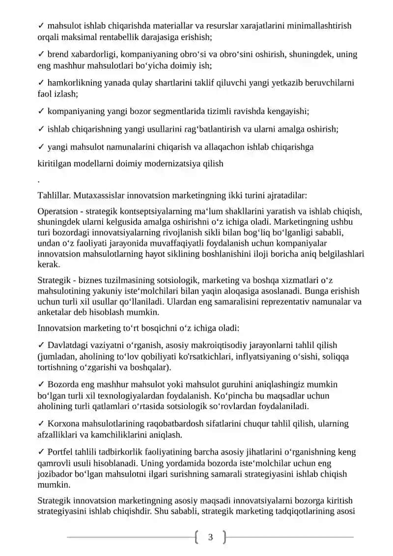 Innovatsion marketingni rivojlantirish 3