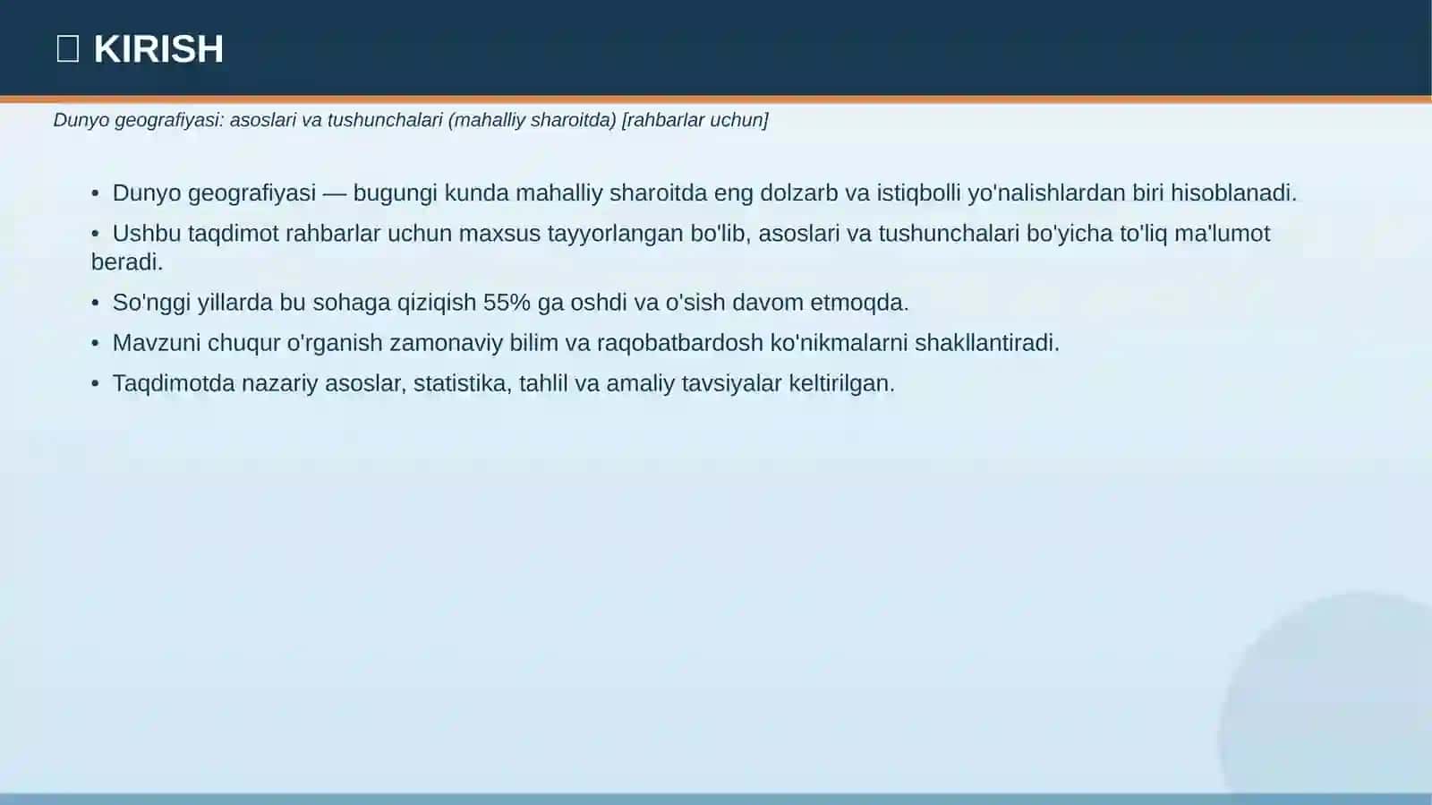 DUNYO GEOGRAFIYASI 3