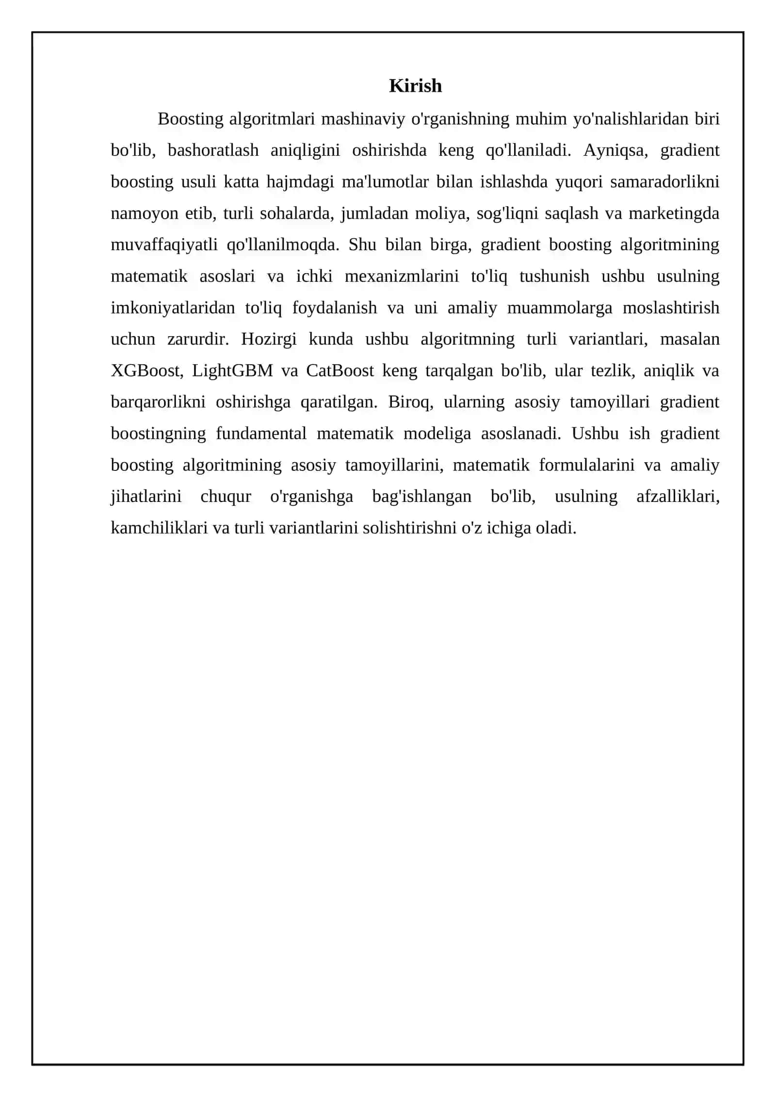 Boosting algoritmlarida gradient boostingning asoslari: Gradient boostingning matematik asoslari 3
