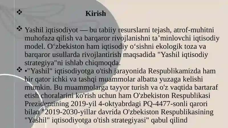 Yashil iqtisodiyot 3