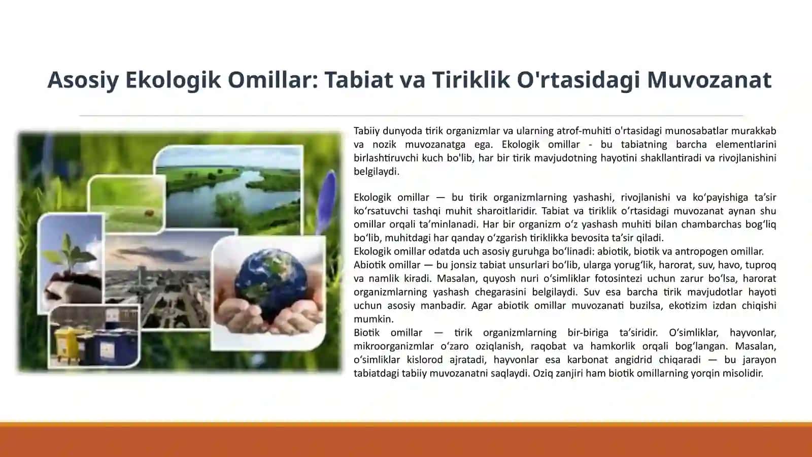 ASOSIY EKOLOGIK OMILLAR 3