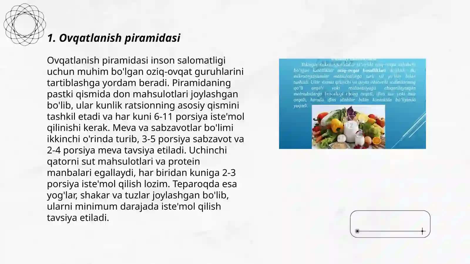 Ovqatlanish piramidasi 3