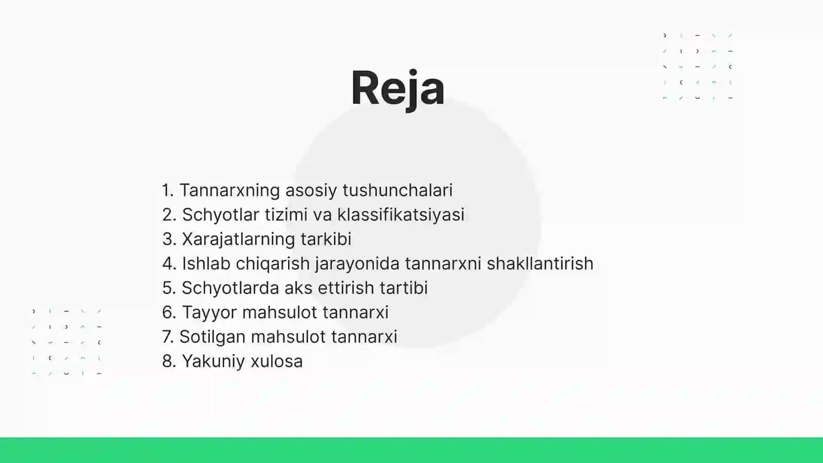 Buxgalteriya hisobida tannarxni aks ettirish 3