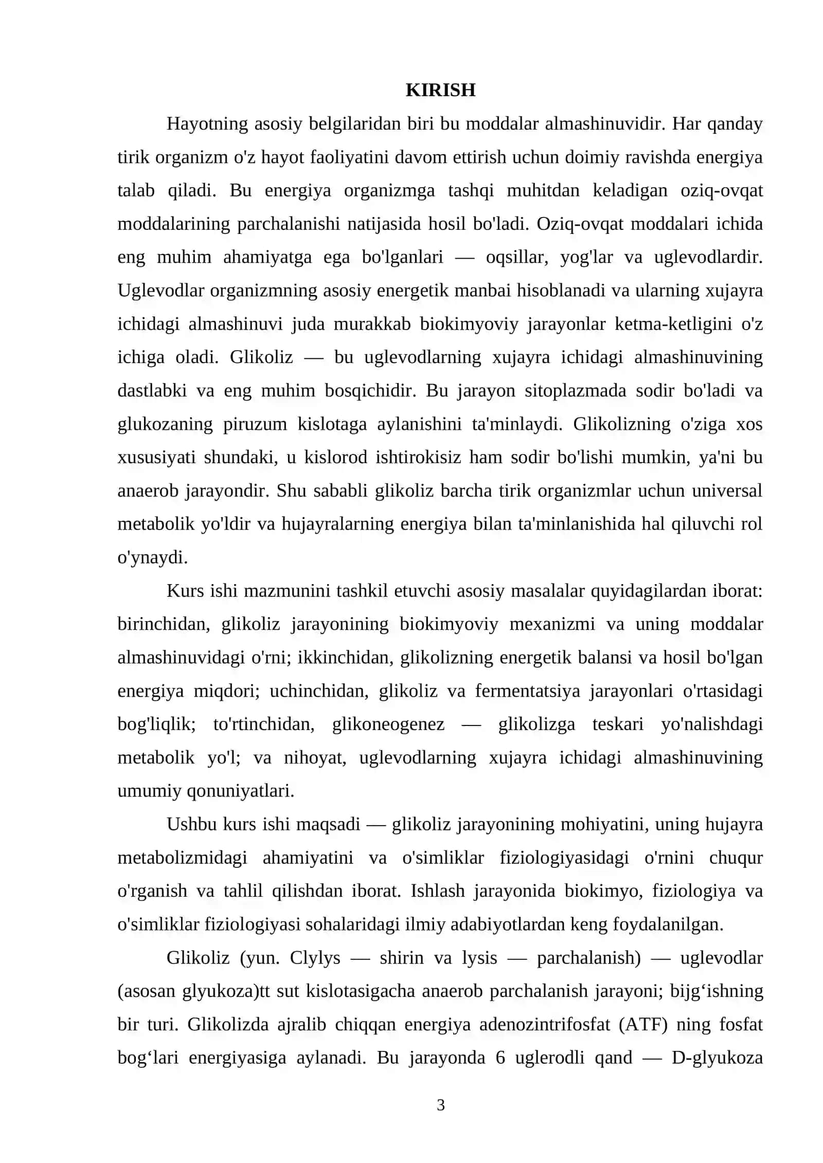 Glikoliz va uning metobolizmdagi o'rni 3