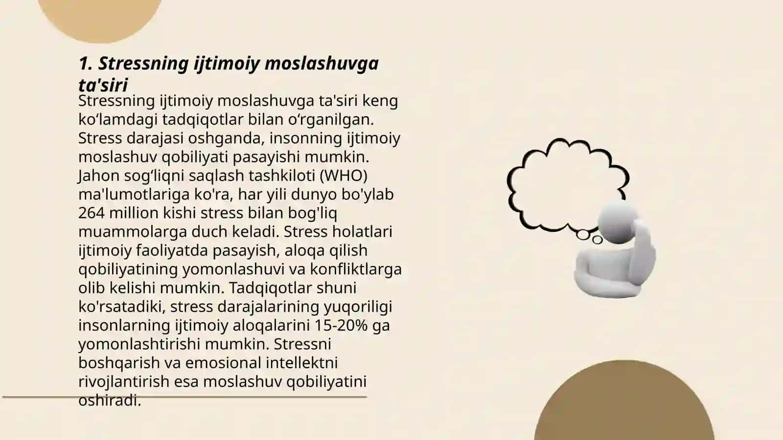 Ichtimoiy moslashuv.Stress muomolari 3