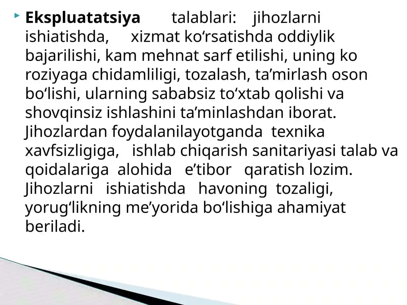 Ovqatlanish savdo sifati jihozlarining ekspluatatsiyasi 3