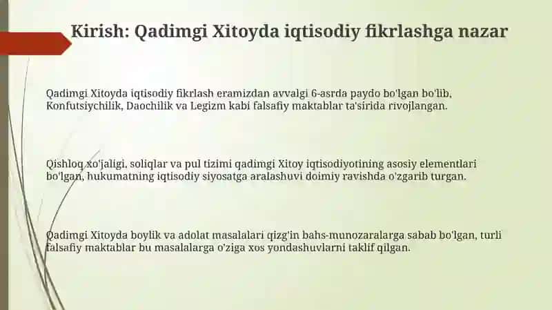 Qadimgi xitoydagi iqtisodiy gʻoyalar 3