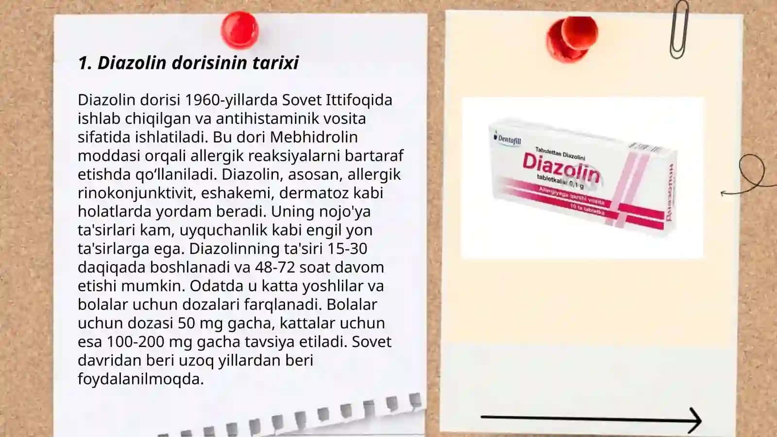 Diazolin dori haqida umumiy malumotlar 3