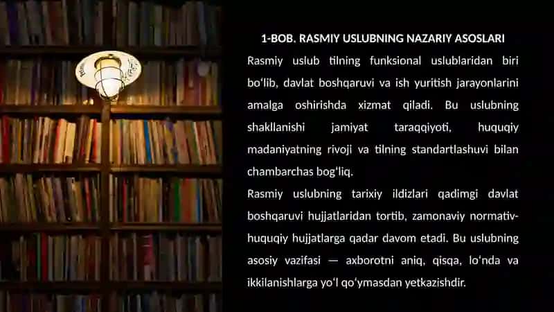 Rasmiy uslub va uning umumiy xususiyatlari 3