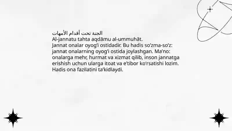 Jannat onalar oyogʻi ostidadir 3