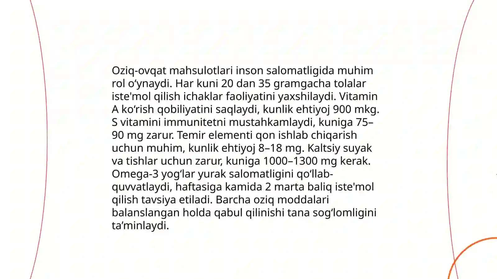 Oziq-ovqat mahsulotlari 3