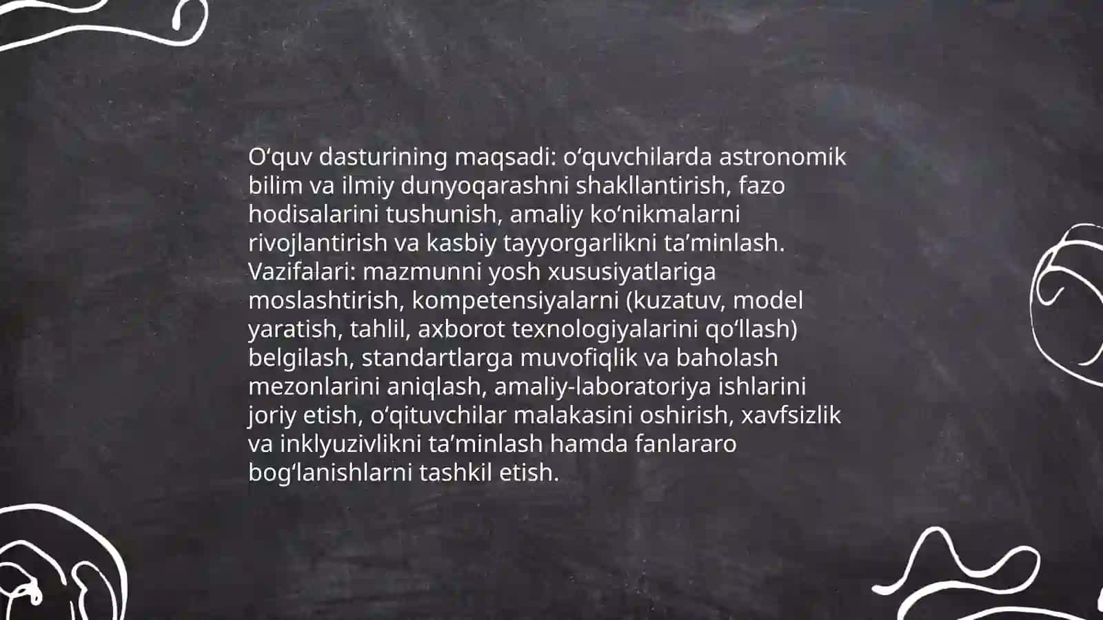 Astronomiya fanini o'qitish 3