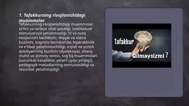 Tafakkur muammolari Abdunazarova Durdona 3