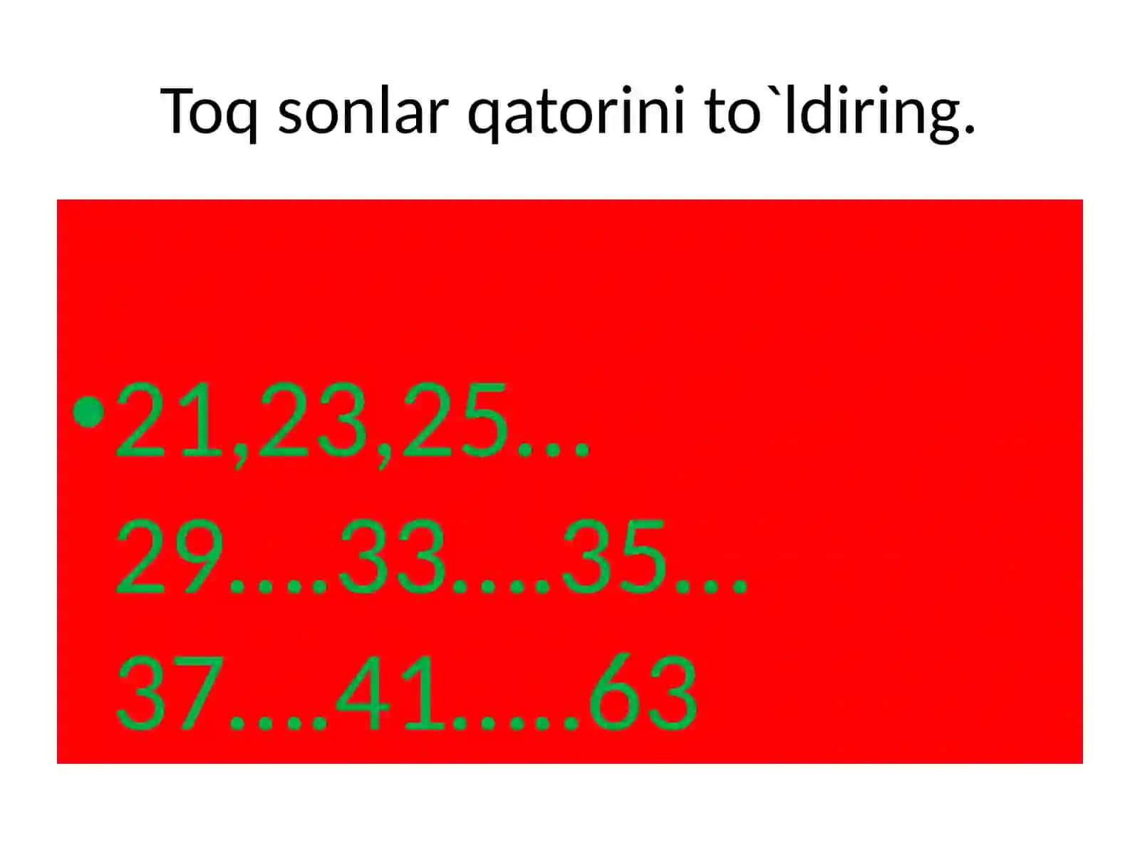 21dan 100gacha bo`lgan sonlar 3
