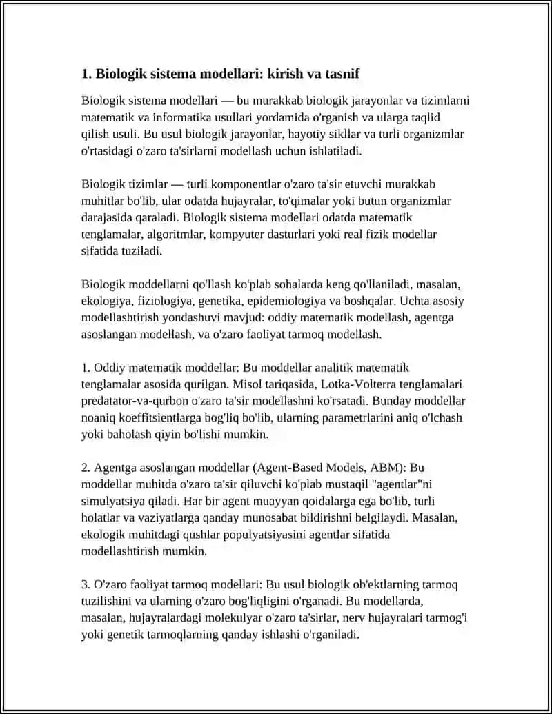 BIOLOGIK SISTEMA MODELLARI 3