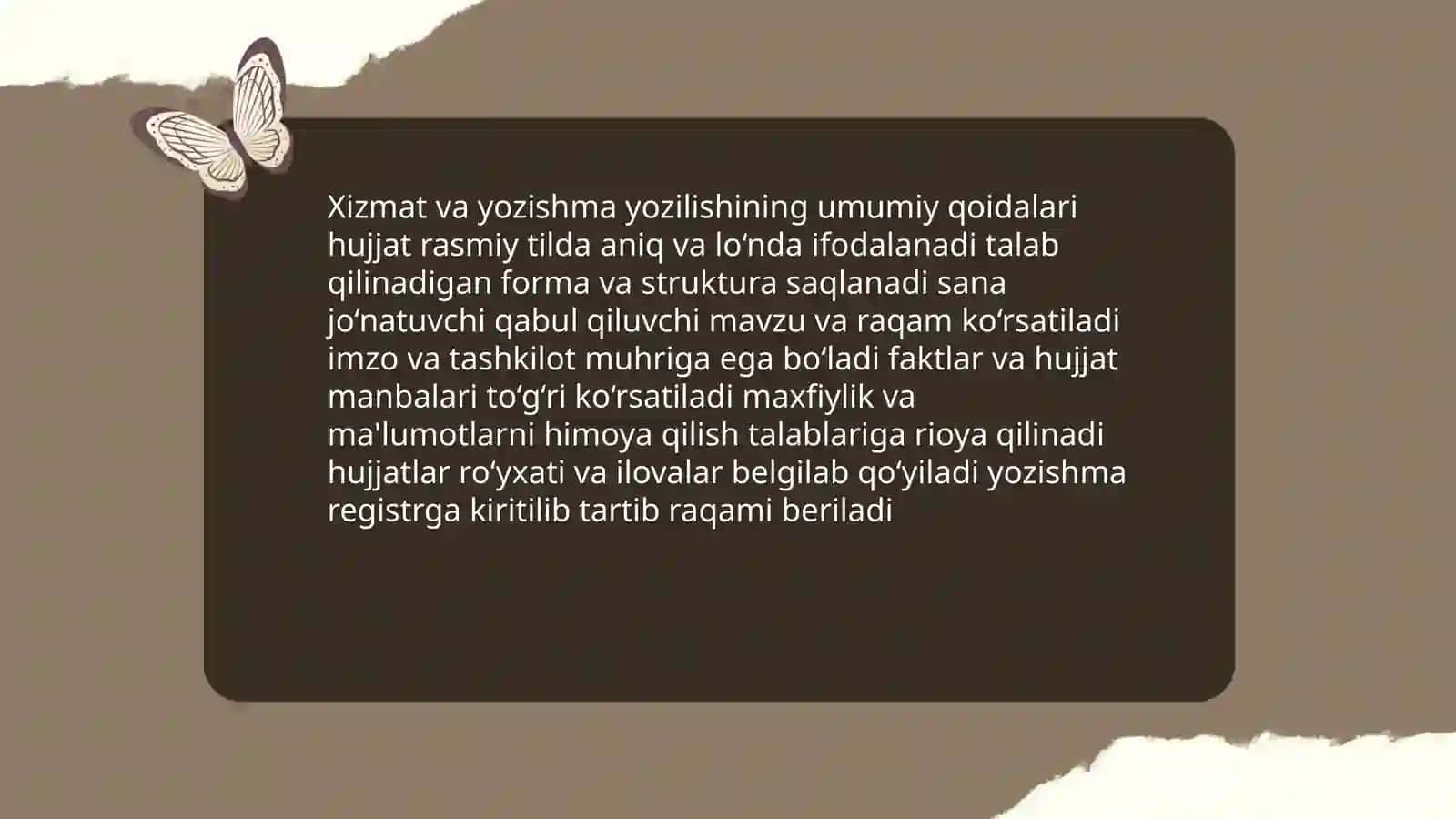 Xizmat va yozishma yozilish tartibi 3