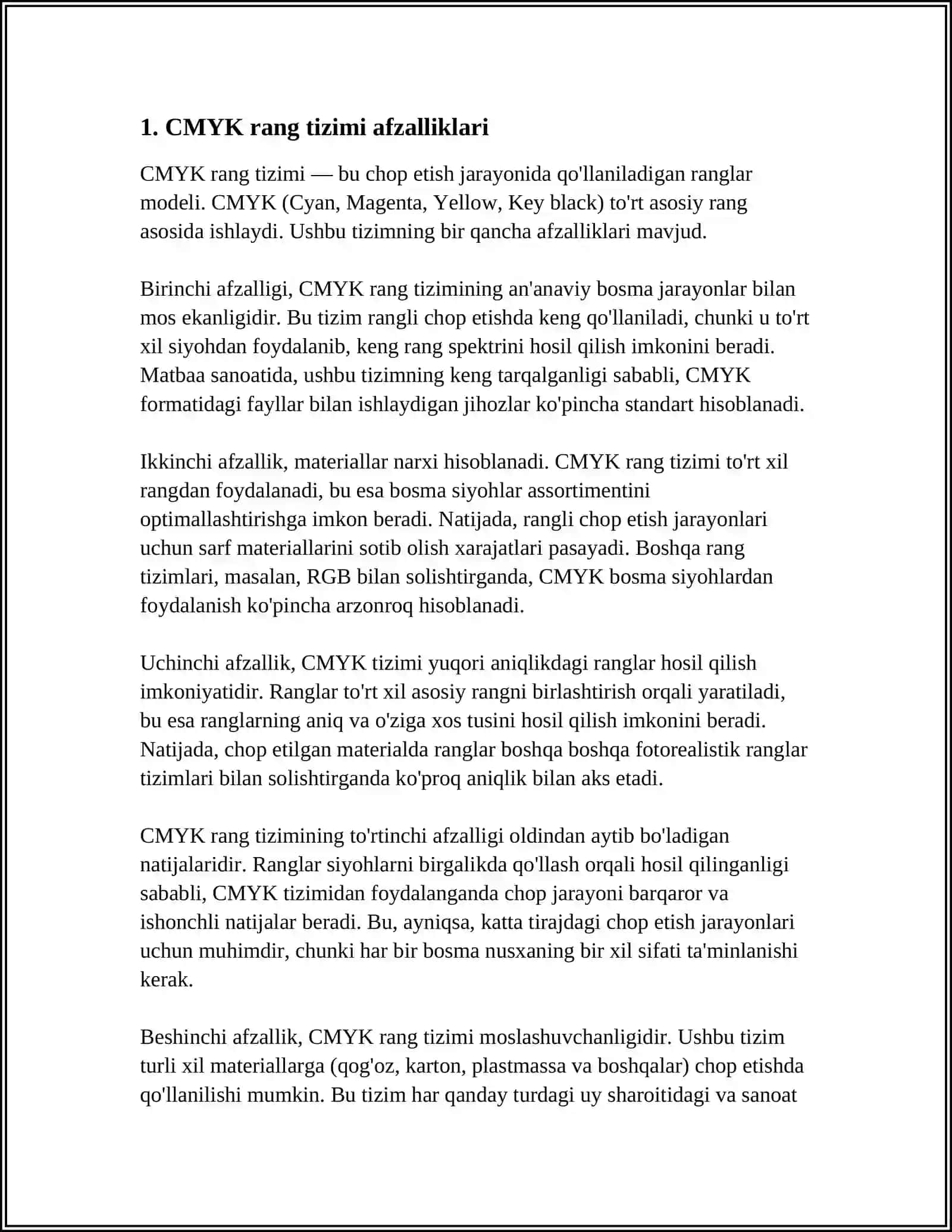 ADOBE ILLUSTRATORDA CMYK NING AFZALLIKLARI 3