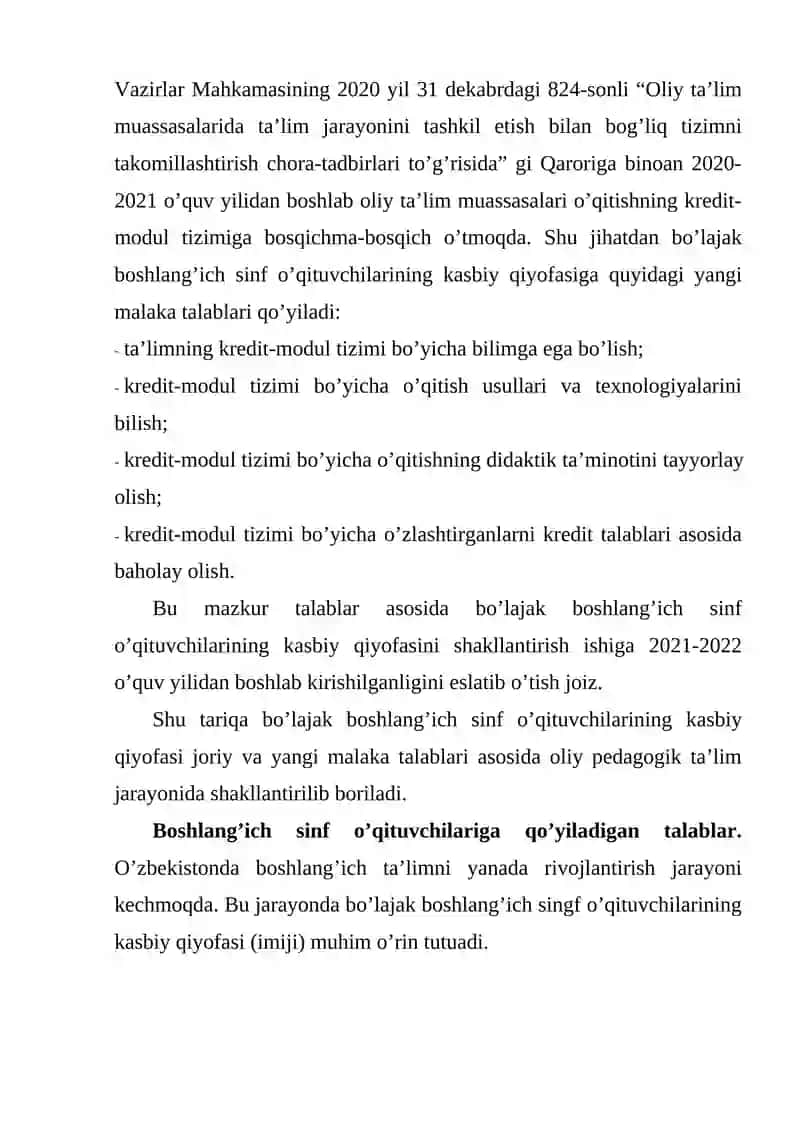 Bo’lajak boshlang’ich sinf o’qituvchisi qiyofasi 3