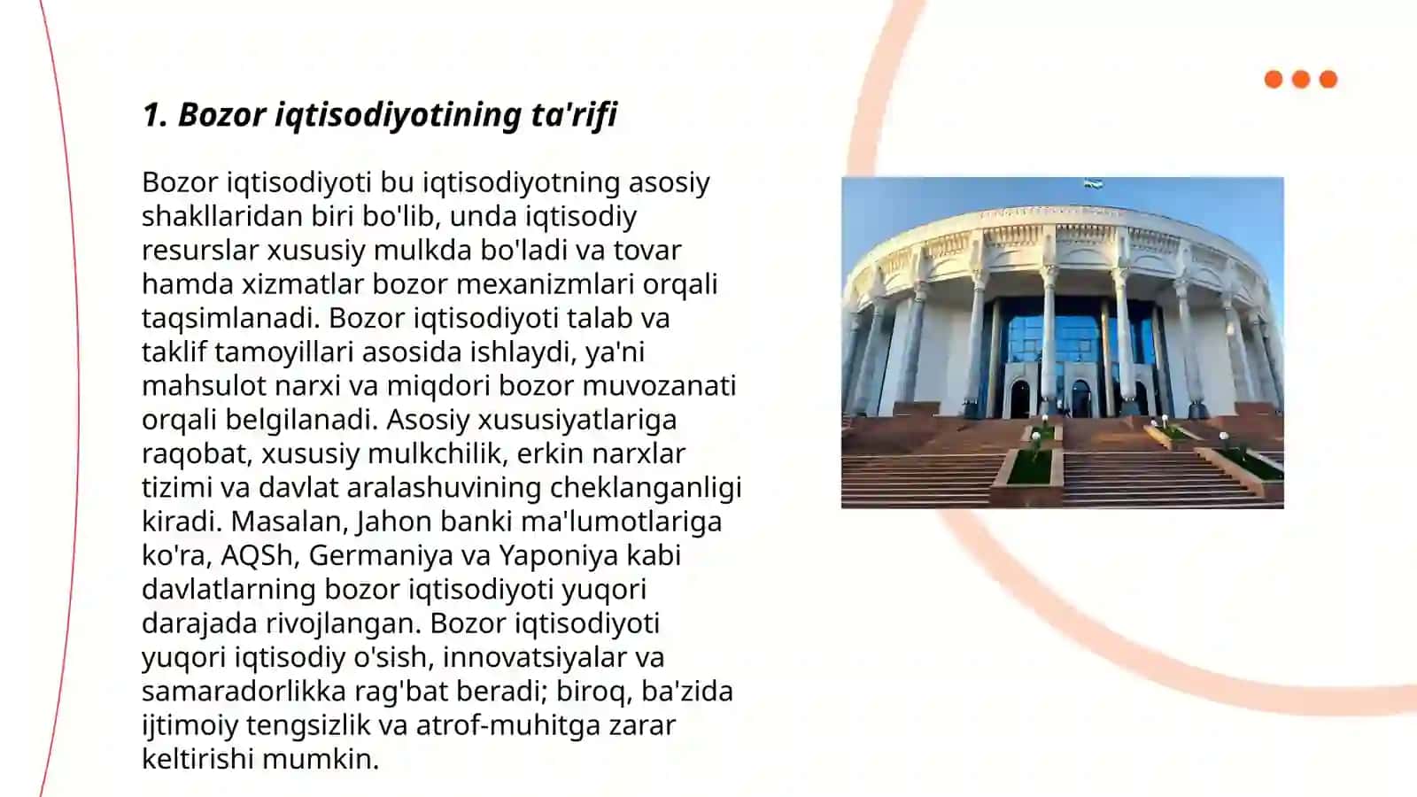 Bozor iqtisodiyotining modellari 3