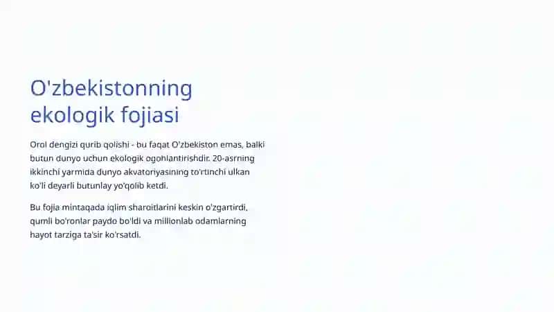 Iqlim o'zgarishi: Dunyo va O'zbekiston oldidagi eng katta sinov 3