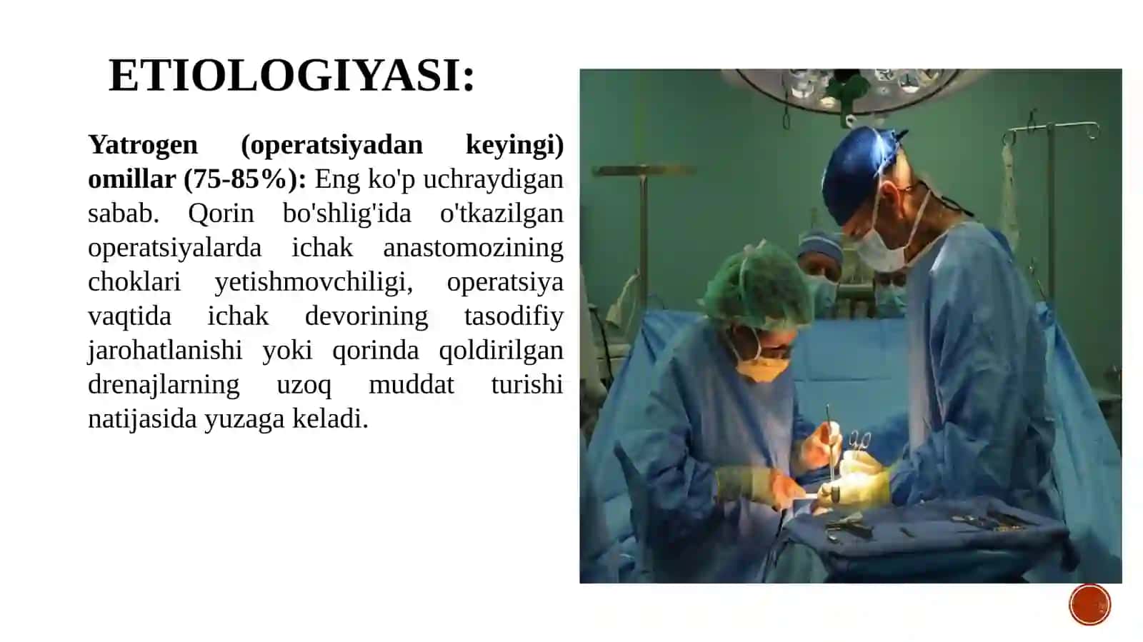 ICHAK OQMA YARALARNI BARTARAF QILISH USULLARI 3