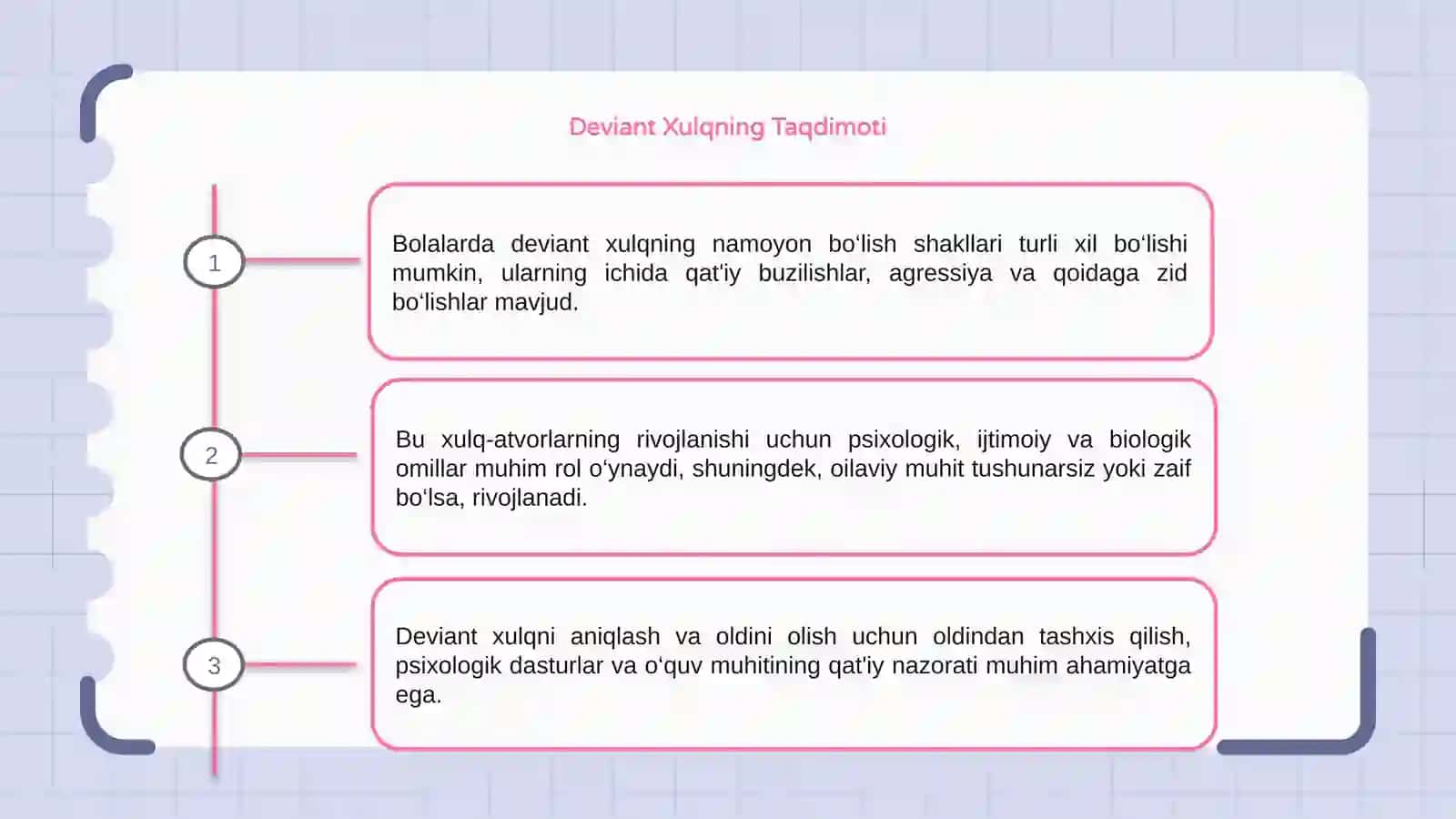 Bolalarda deviant xulqning namoyon bo‘lish shakllari 3