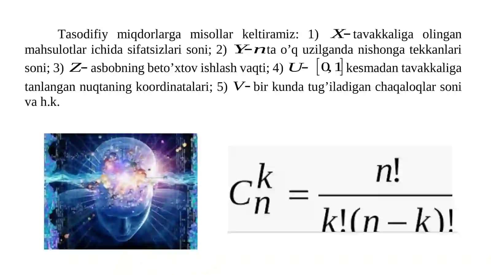 Tasodifiy miqdorlar va ularning taqsimot qonunlari 3