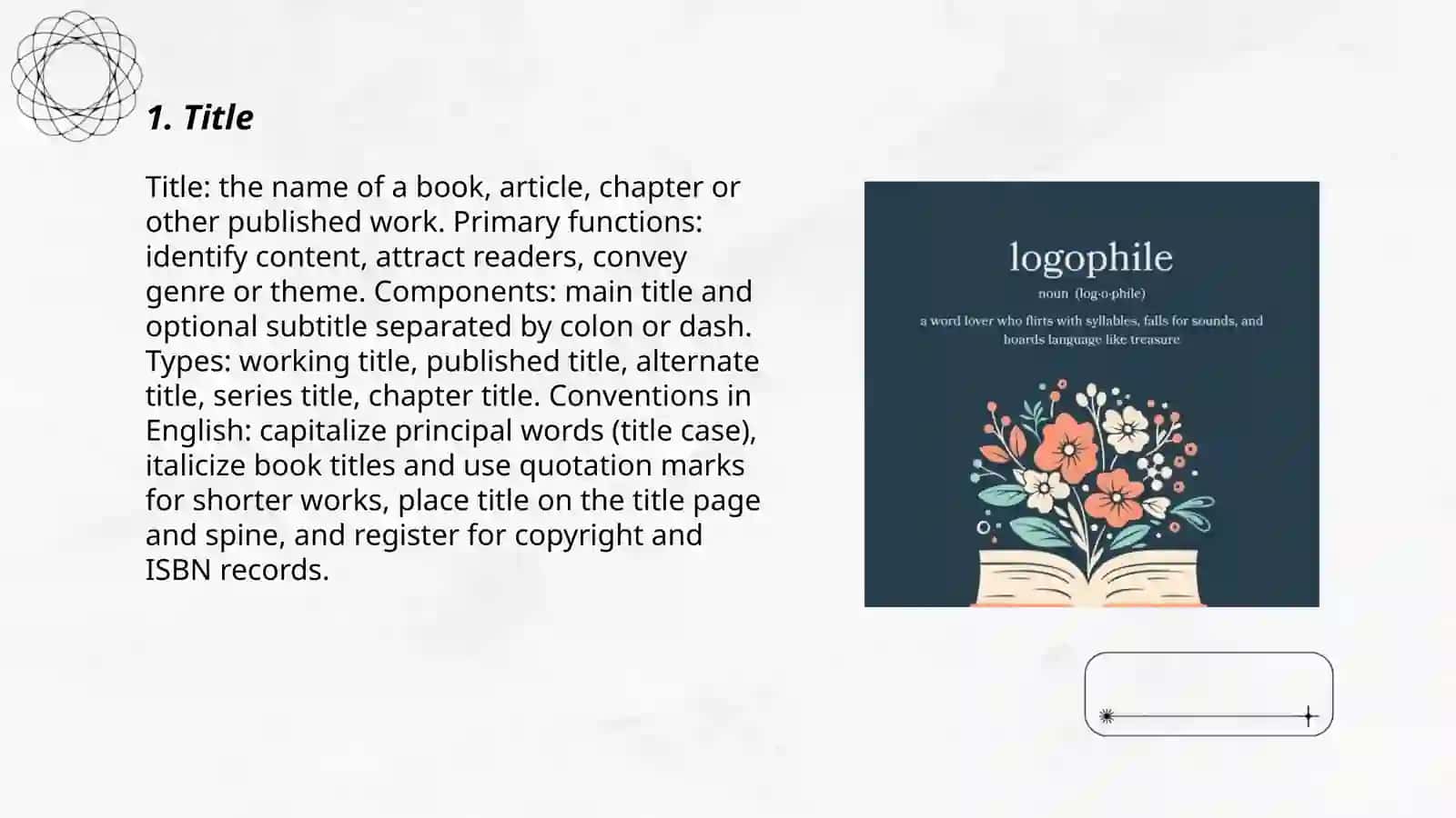 Bookish vocabulary 3
