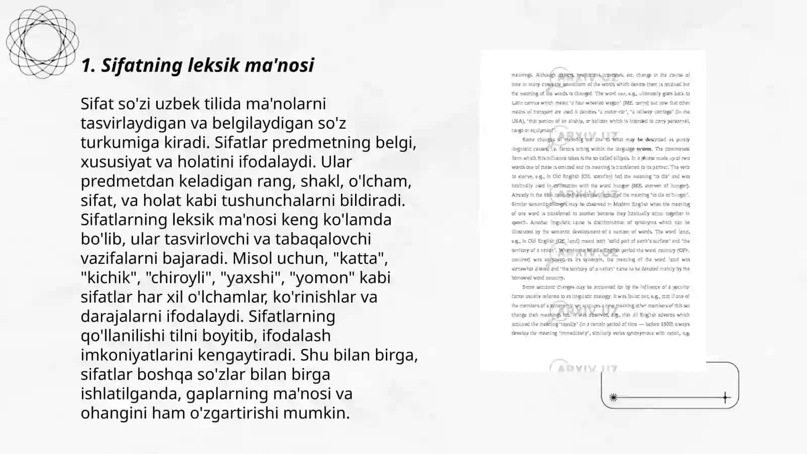 Sifatning ma'no turlari 3
