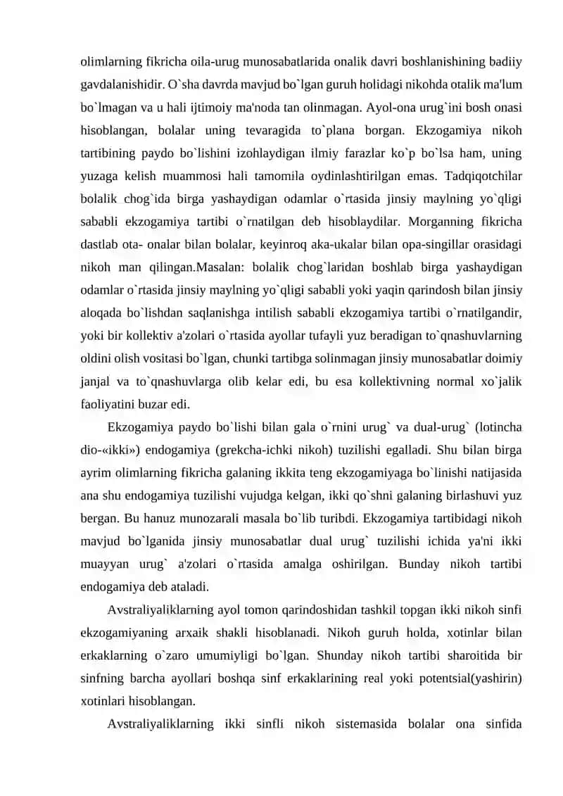 Urug' jamoa tuzumining vujudga kelishi 3