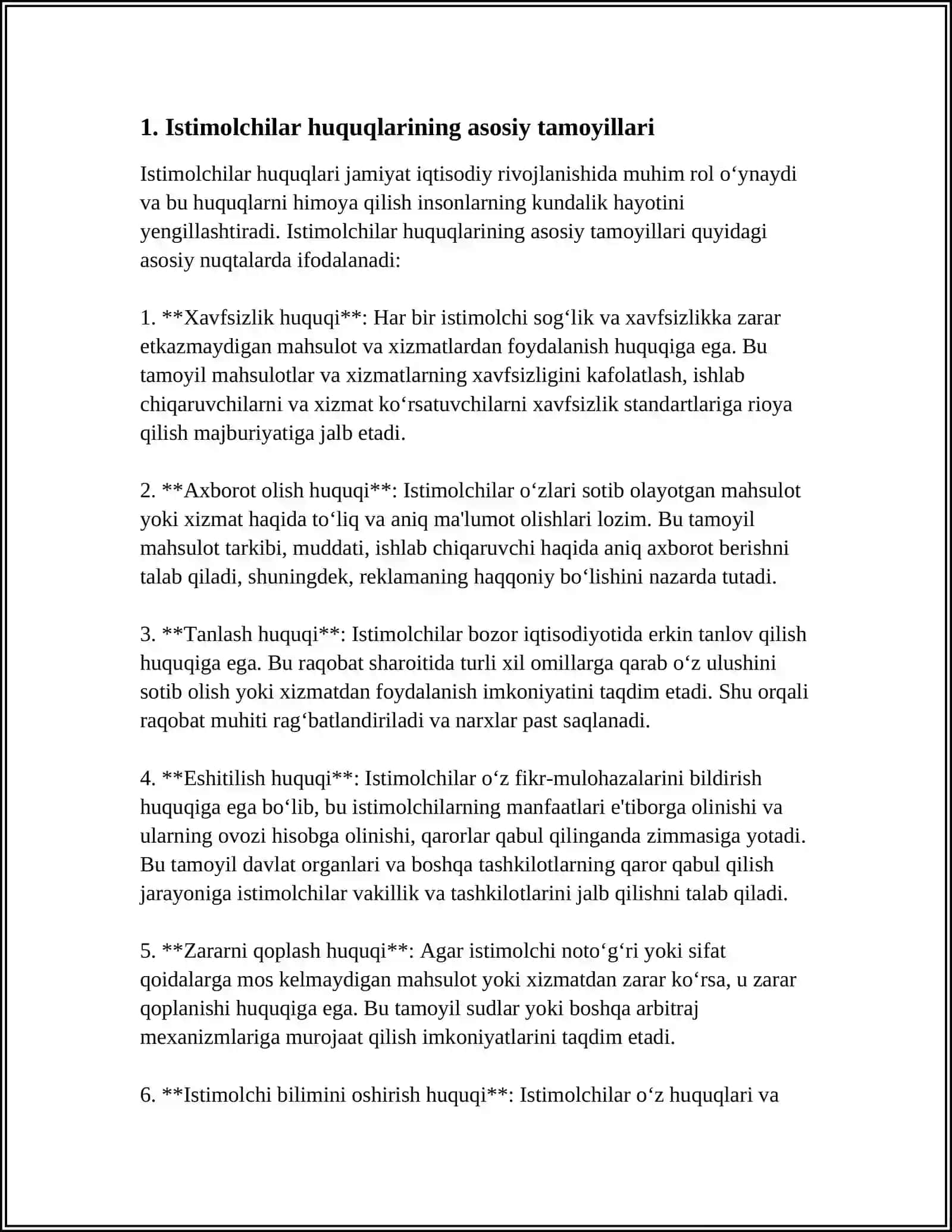 ISTIMOLCHILAR HUQUQLARI 3