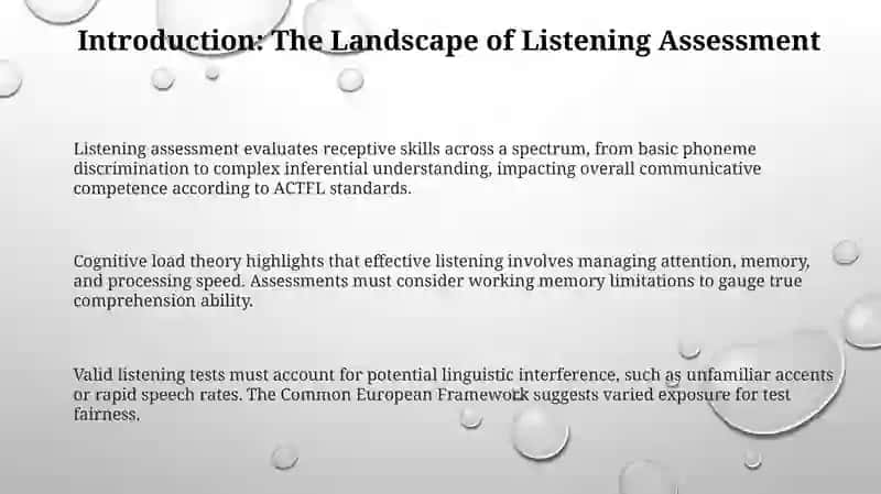 Decoding the Challenges: Cognitive and Linguistic Hurdles in Listening Assessments 3