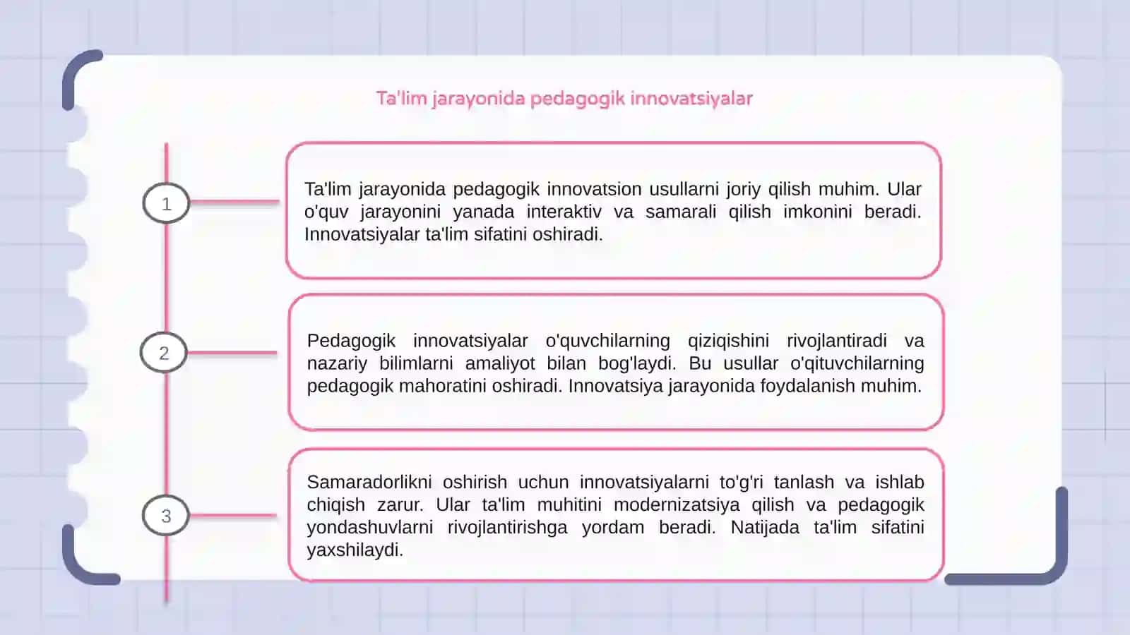 Ta'lim jarayonida pedagogik innovatsiyalar 3