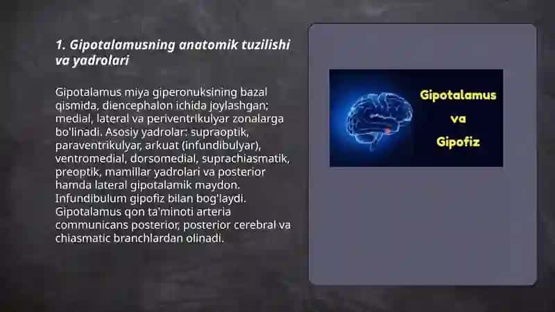 GIPOTALOMUS VA GIPOFIZ TIZIMI 3