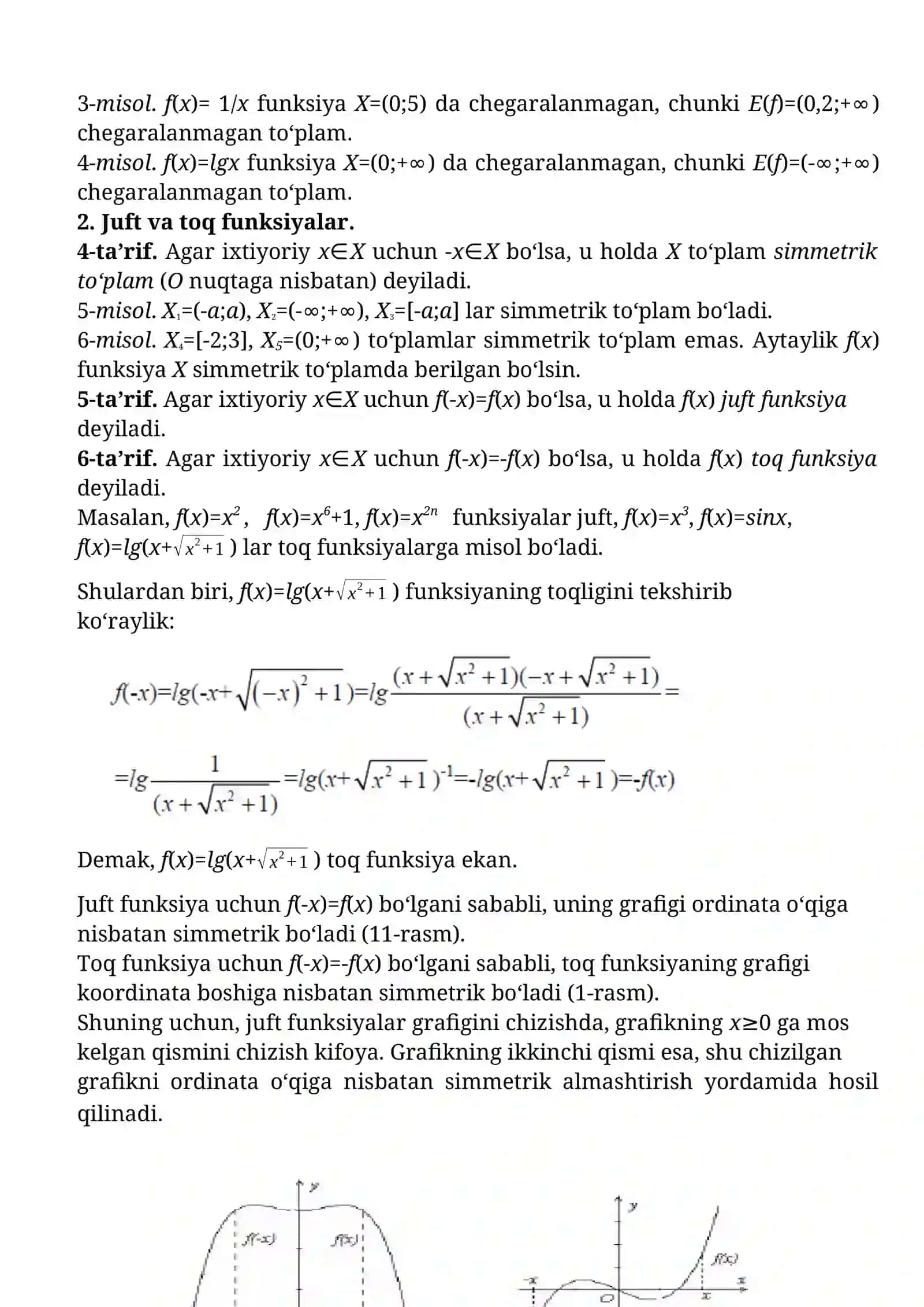 Funksiyalarning muhim sinflari 3
