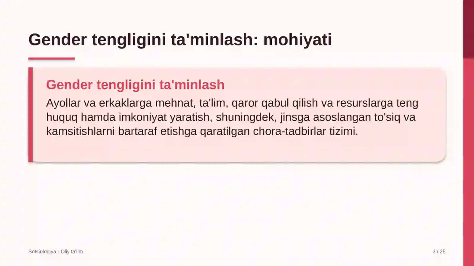 striming platformalarida gender tengligini ta'minlash 9231 3