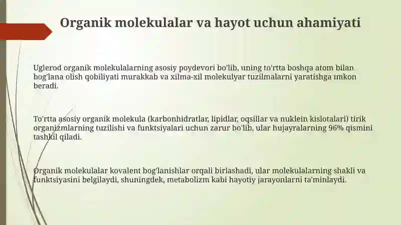 Hayotning Molekulyarasoslar 3