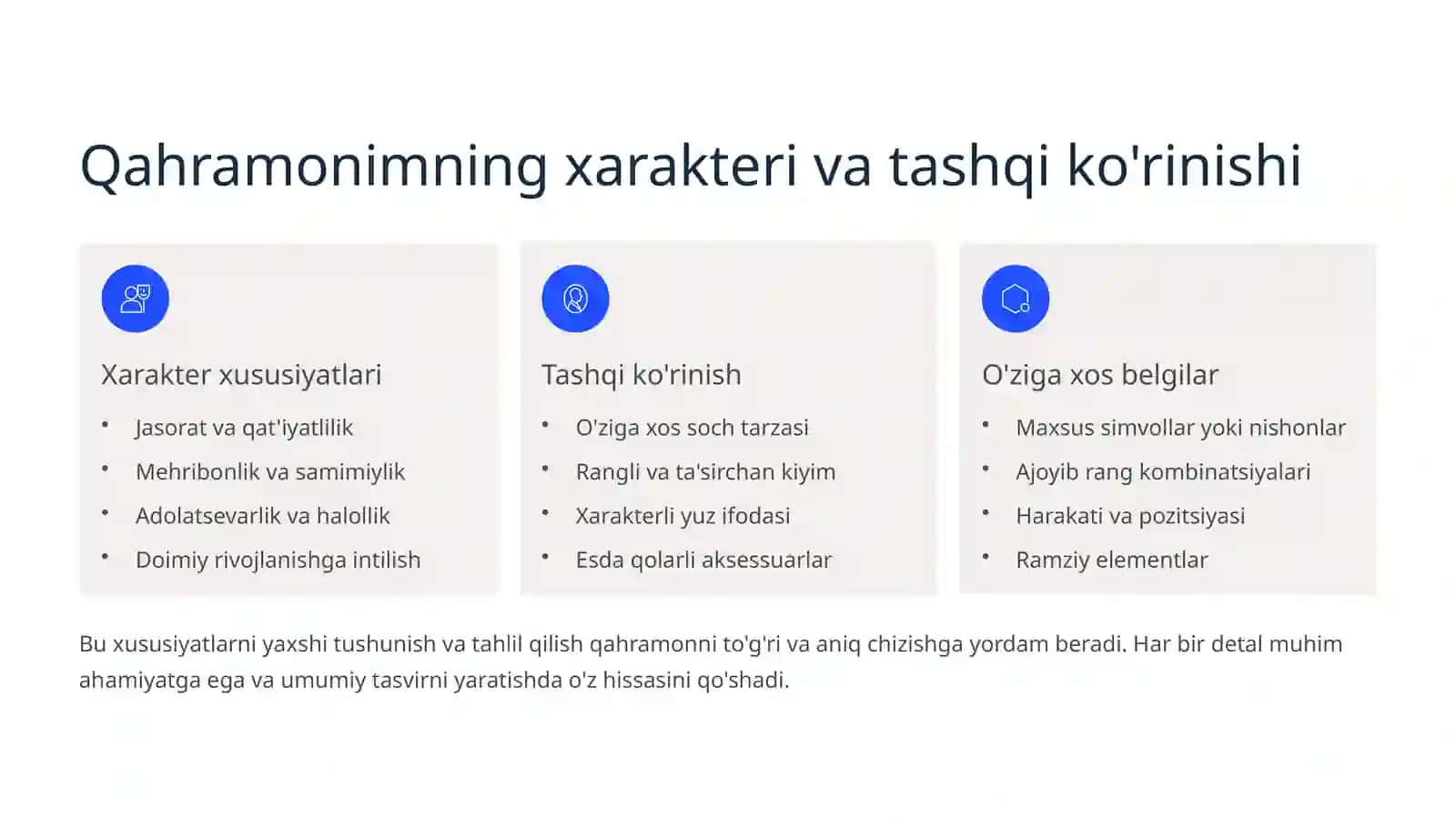 Mening sevimli qahramonim tasvirini chizish 3