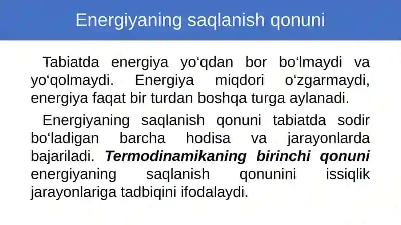 Termodinamika qonunlari 3