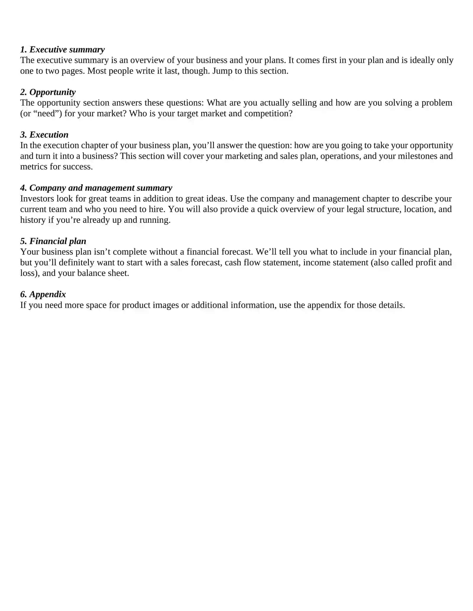 Business Plan Writing Guide 3