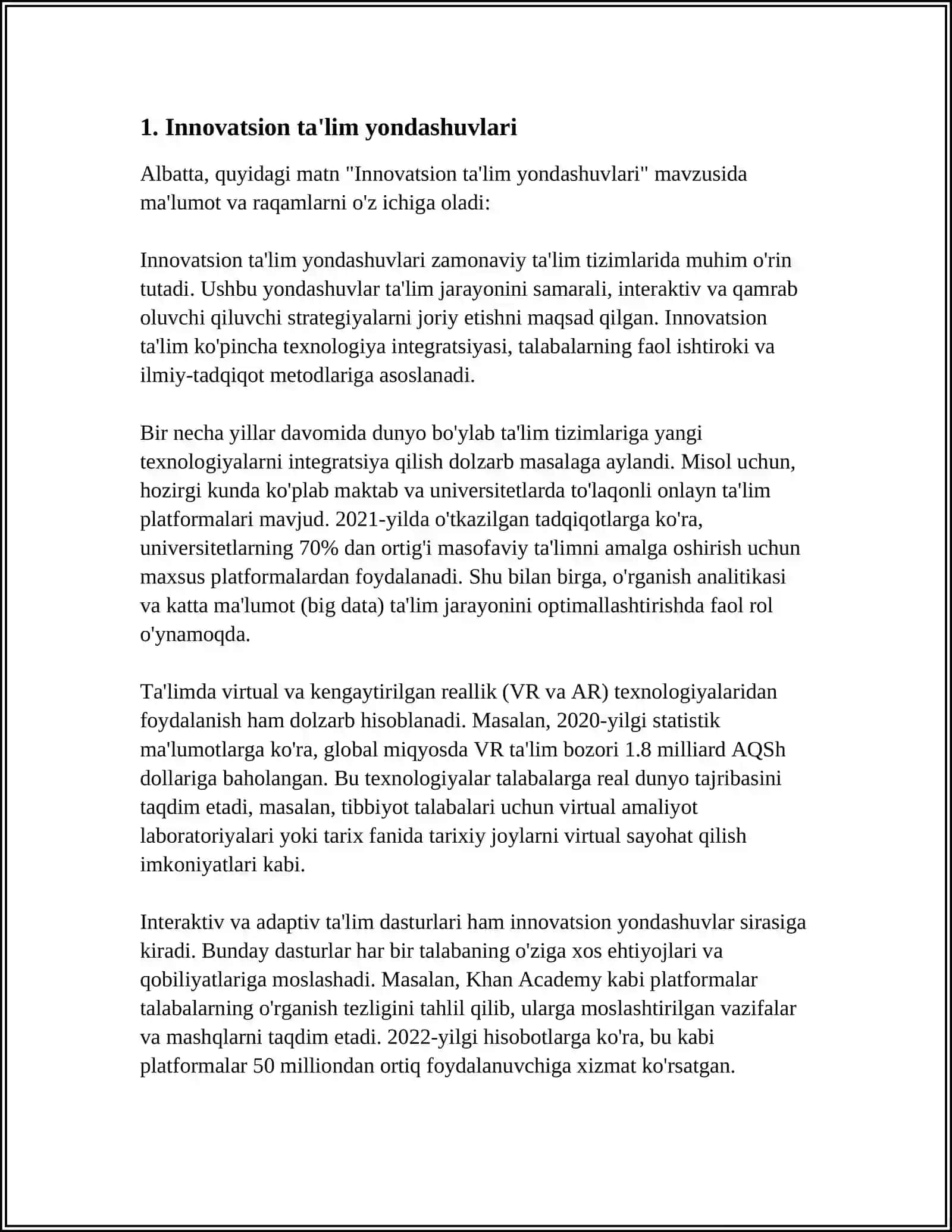 Innovatsion ta'lim yondashuvlari 3