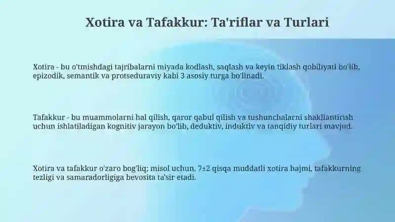 Xotira va Tafakkur 3